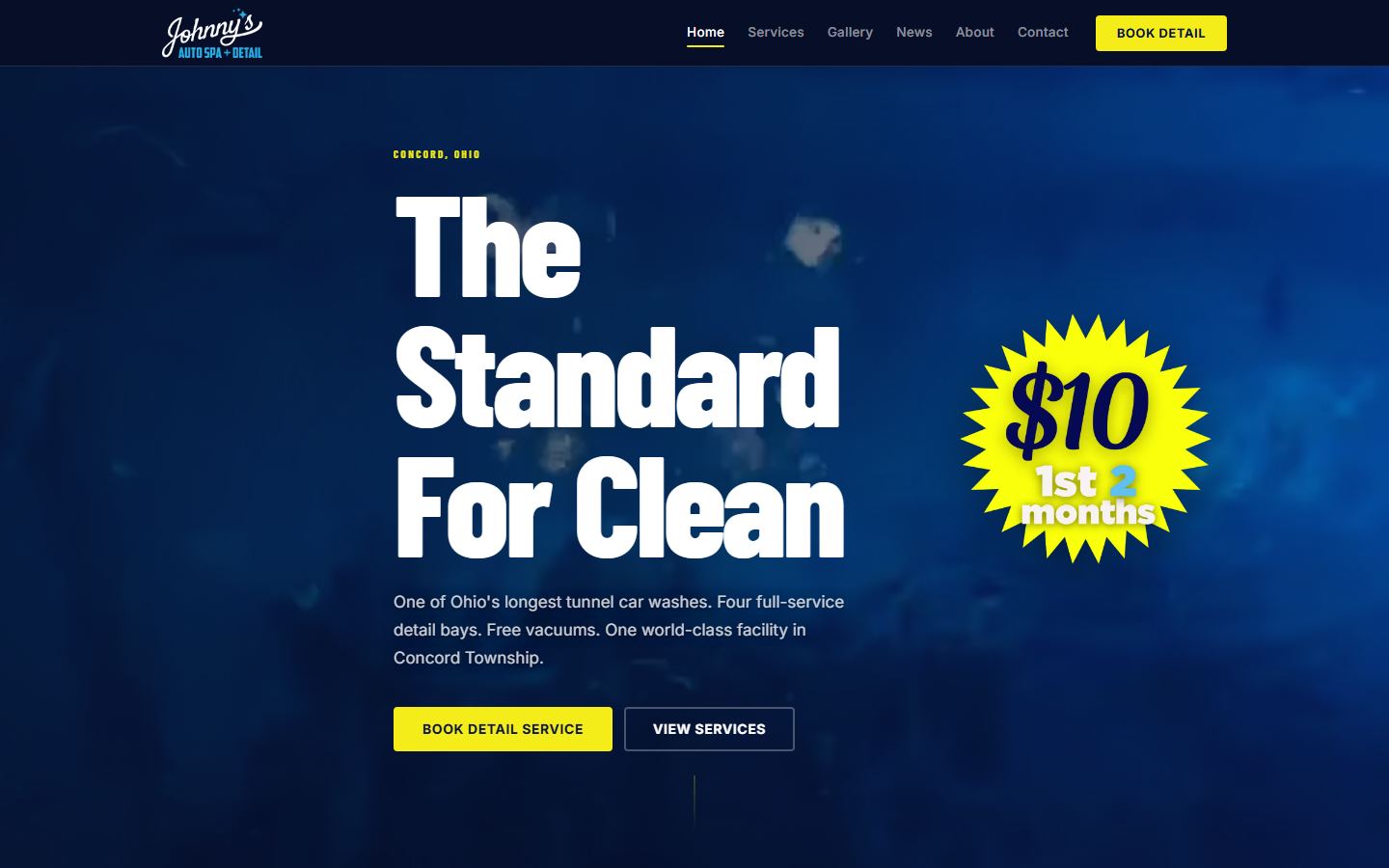 The Johnny&rsquo;s Auto Spa + Detail homepage